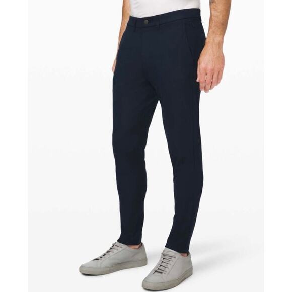 Lululemon Men Commission Pant Chinos Skinny Fit In True Navy Blue Size 34 - Picture 1 of 13